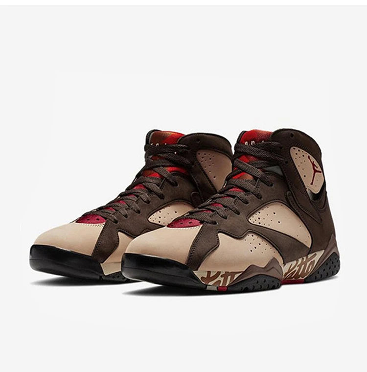 Nike Authentic Men's Air Jordan 7 x Patta Graffiti Sports Basketball Shoes AT3375-200