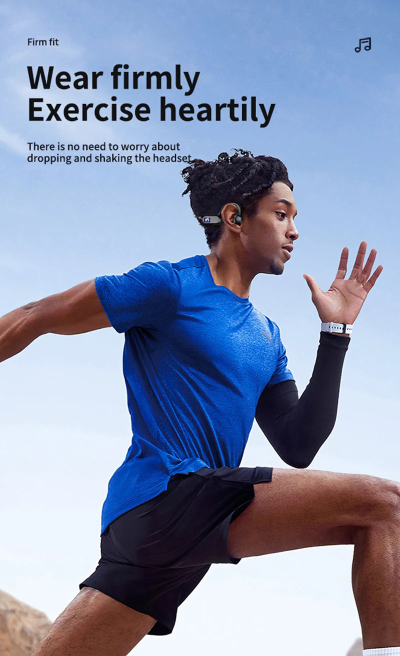 Hot X7 X8 Real Bone Conduction Sport Headphone Wireless Earphone Bluetooth-Compatible Headset Hands-free with Mic for Swimming