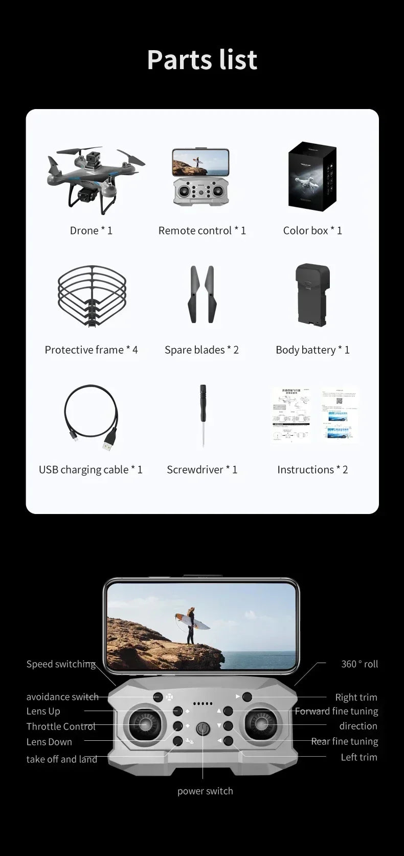 Lenovo Ky102 Drone 8k Hd Aerial Photography Dual Camera Brushless Quadcopter Obstacle Avoidance Optical Flow Aerial Rc Drone