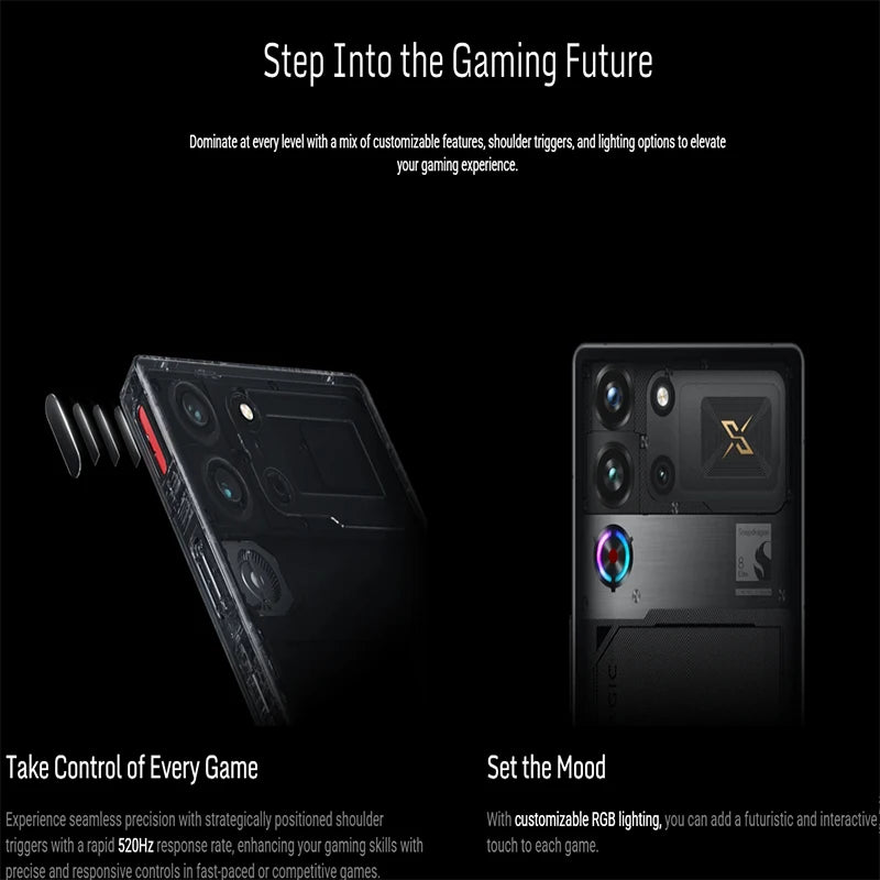 Global Version Redmagic 10S Pro NX789J Snapdragon 8 Elite Leading Version 6.853" Q9+ 144Hz AMOLED 50*2+2+16MP 7050mAh 80W NFC