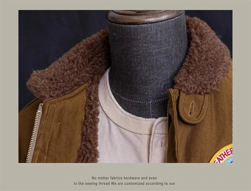 N-1 Red Tornado Naval Deck Jacket Jungle Cloth Shell Alpaca Lined Coat Men Vintage Workwear 2026ss design
