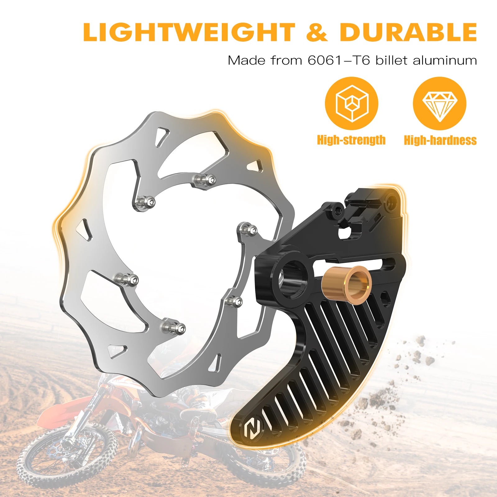 NICECNC For STARK VARG MX/EX Electric Dirt Bike 2024 2025 240mm Flame Oversize Rear Brake Disc Rotor & Rear Brake Disc Guard