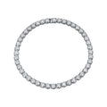 TEMGF Luxury Full 10mm Moissanite Necklace for Women Men Hip Hop Party Fashion Item 925 Silver Chain Wedding Neck Shiny Jewelry