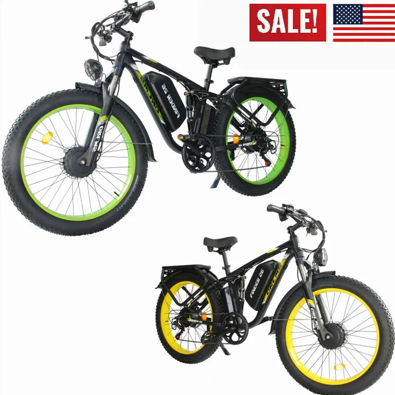 New 26" Electric Bike 3000W Peak E-Bike 52V 25AH Bicycle  60KM/h Max Fat Tyre