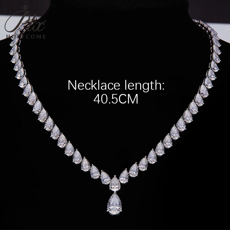 Hip-Hop Tennis Necklace Moissanite Solid 925 Sterling Silver  With GRA D Color for Woman Men Party Anniversary Wedding Jewelry