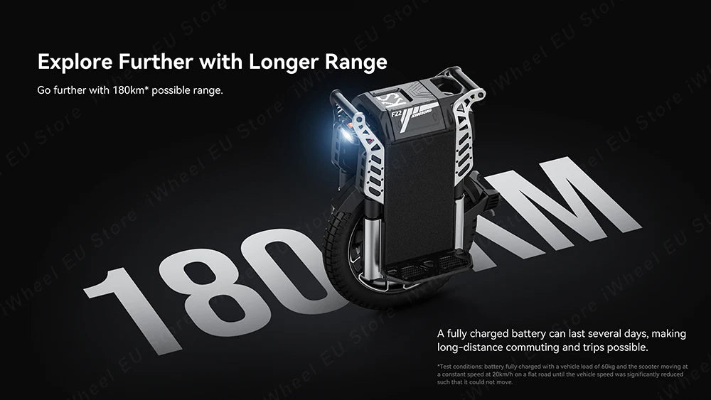 KingSong F22 Pro 176.4V 3108Wh 5500W Motor Samsung 50S 130km/h 10mm Suspension Travel Off-Road Tire Electric Unicycle