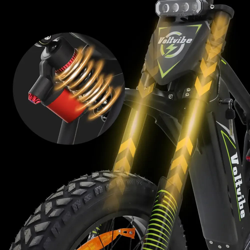 BAOLUJIE M2 Electric Bike Adults Mountain Bike 60V 25AH 20" Tires Ebike 2000W High-speed Motor Max Speed 45MPH【1 Year Warranty】