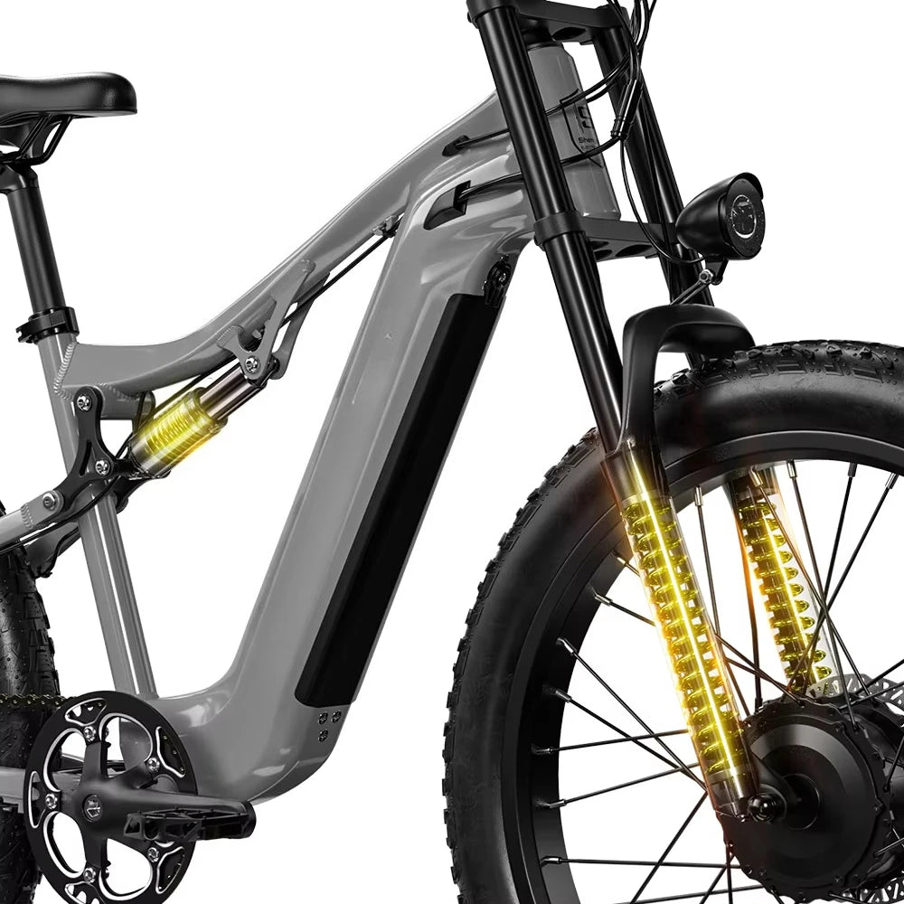 JYF European Union United Kingdom United States Warehouse 2000 Watts Dual Drive S600 Electric City Bike 48V 17.5ah 26 Inches Fat