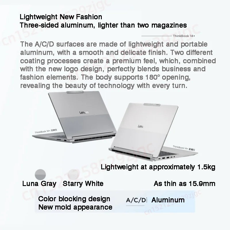 Lenovo ThinkBook 14+2026 Laptop Ryzen 7 H 255 32GB RAM 1TB SSD Graphics AMD Radeon 780M 14.5-inch 3K IPS LED 120Hz Screen