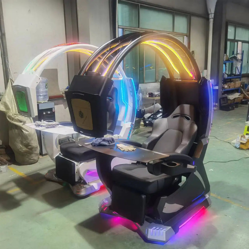 Custom Support 2 Screens Super Dream Pod Zero Gravity Recline Tilting PC Gaming Racing Chair Gaming Cockpit