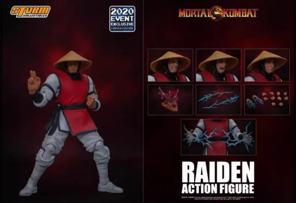 In Stock Authentic Storm Toys   Mortal Kombat RAIDEN Blue Lightning & Red Lightning 1/12 Action Figure Model Collector's Gift