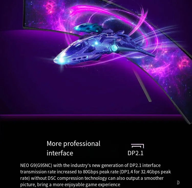 The world's first dual-UHD gaming monitor Ody-ssey S57CG954NC sam-sung 57inch dual 4K 240Hz with Curved Screen Monitor