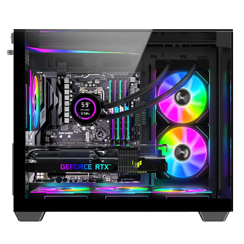 XXY,Gaming Desktop Ryzen 7 5700X AMD RTX 3060/3060TI 16GB RAM DDR4 512GB SSD WIFI Pc for Gaming DesignOffice Pc