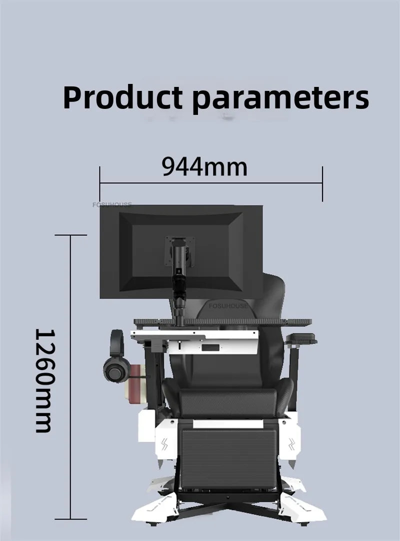 Office Chairs Zero Gravity Notebook Cockpit Gaming Chair Multifunctional Comfortable Computer Chair Lazy Cockpit Integrated