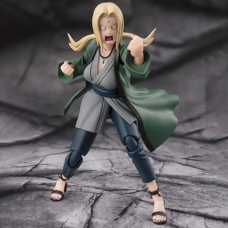 Low price In Stock BANDAI Original Box S.H.Figuarts NARUTO JIRAIYA TSUNADE OROCHIMARU SHF Action Figure Model Toy Gift for Kids