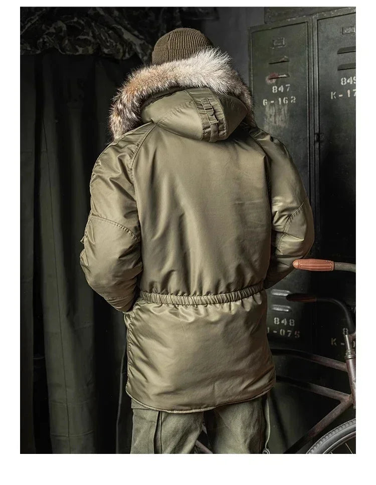 Rugged Bronso Type 2026 N-3 Snorkel Parka Real Fur Collar Heavy Duty Long Bomber Jacket N3B 2026ss design