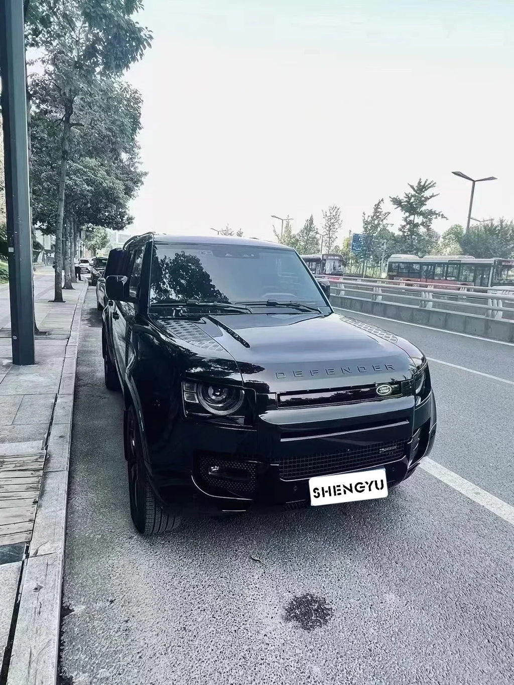 Body Systems for Range Rover Defender 2020 007 Black Version Bumpers Eyebrows Side Skirts Taillamps Tai