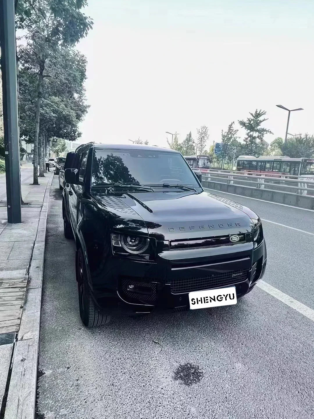 Body Systems for Range Rover Defender 2020 007 Black Version Bumpers Eyebrows Side Skirts Taillamps Tai