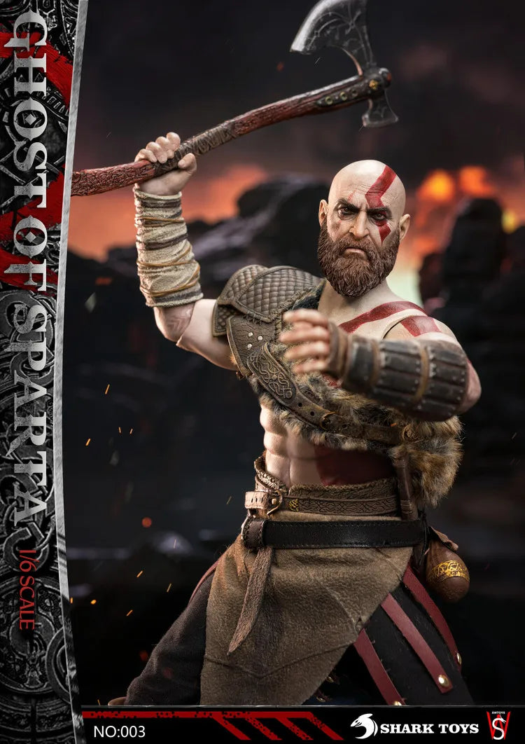 SWTOYS Original Spartan Warrior, God of War Series Kratos Anime Action Figure Model Toys Movable Model Ornaments Gifts Fo Boys