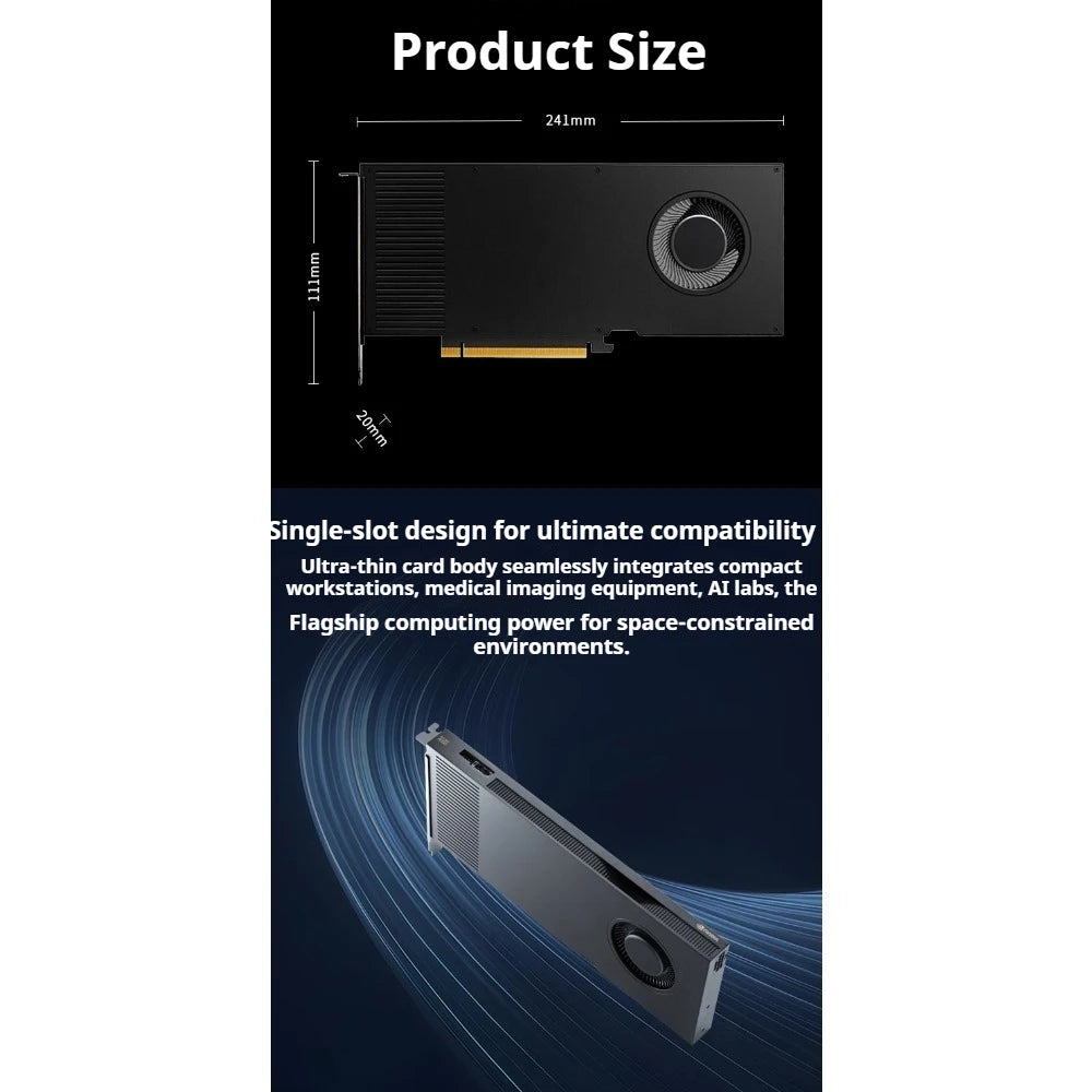 RTX PRO 4000 Blackwell discrete graphics card 24G modeling rendering clips professional graphics