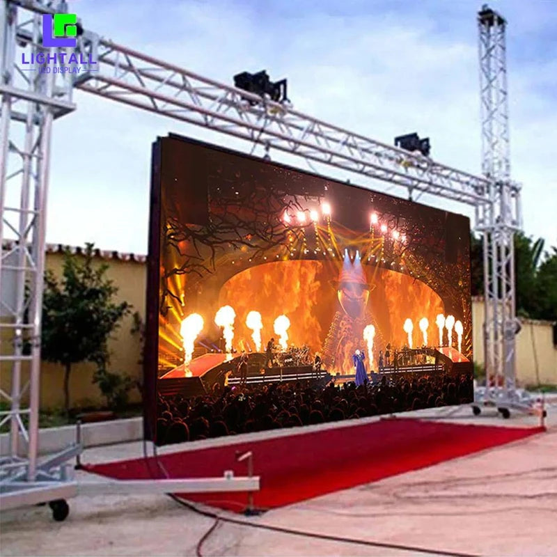 High Brightness 640x640mm 128x128 Pixel P5 Outdoor RGB LED Display Panel Die Casting Aluminium Cabinet Rental