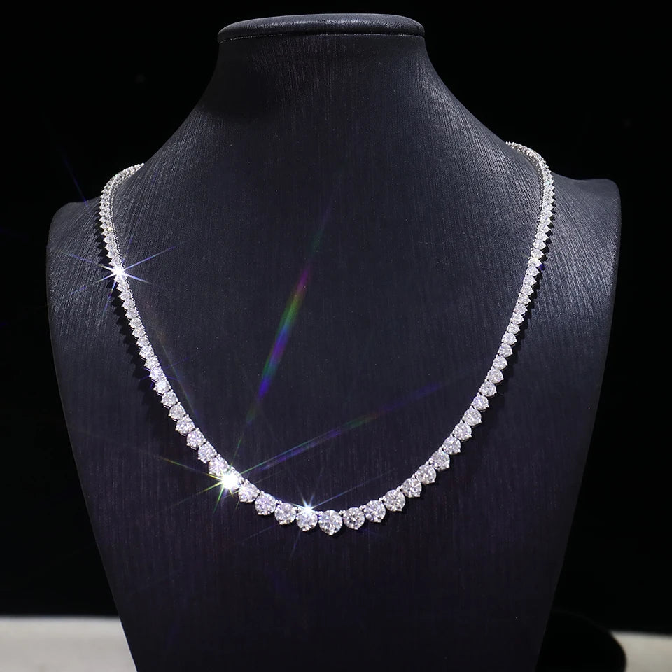 Provence Tennis Necklace for Women 16In white Gold Single Row DEF/VS Lab Diamonds Party wedding Everyday Fine jewelry Custom
