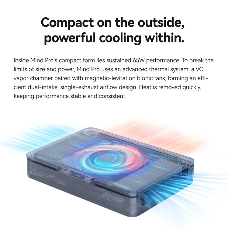 Khadas Mind Pro, AI Mini PC 180 TOPS, Intel Ultra X7 358H, Arc B390, 64GB+2TB, 7.98Wh Battery, Wi-Fi 7, BT 6.0, for Gaming/Offic