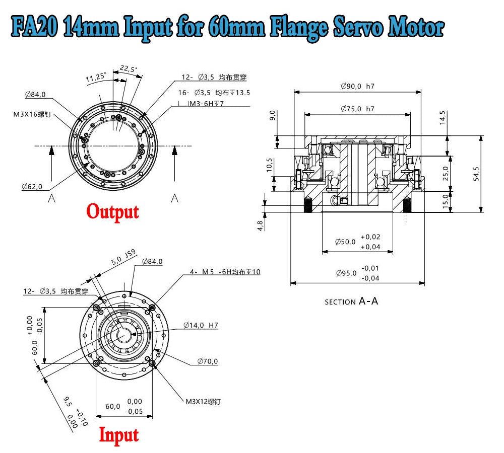 20 Arcsec Harmonic Reducer Harmonic Drive Robot  Arm Collaborative Robots For Humanoid Robot Manipulator Factory automation