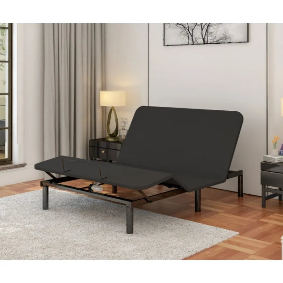 Adjustable bed frame Twin Size Bed Frame Black Easy Assembly