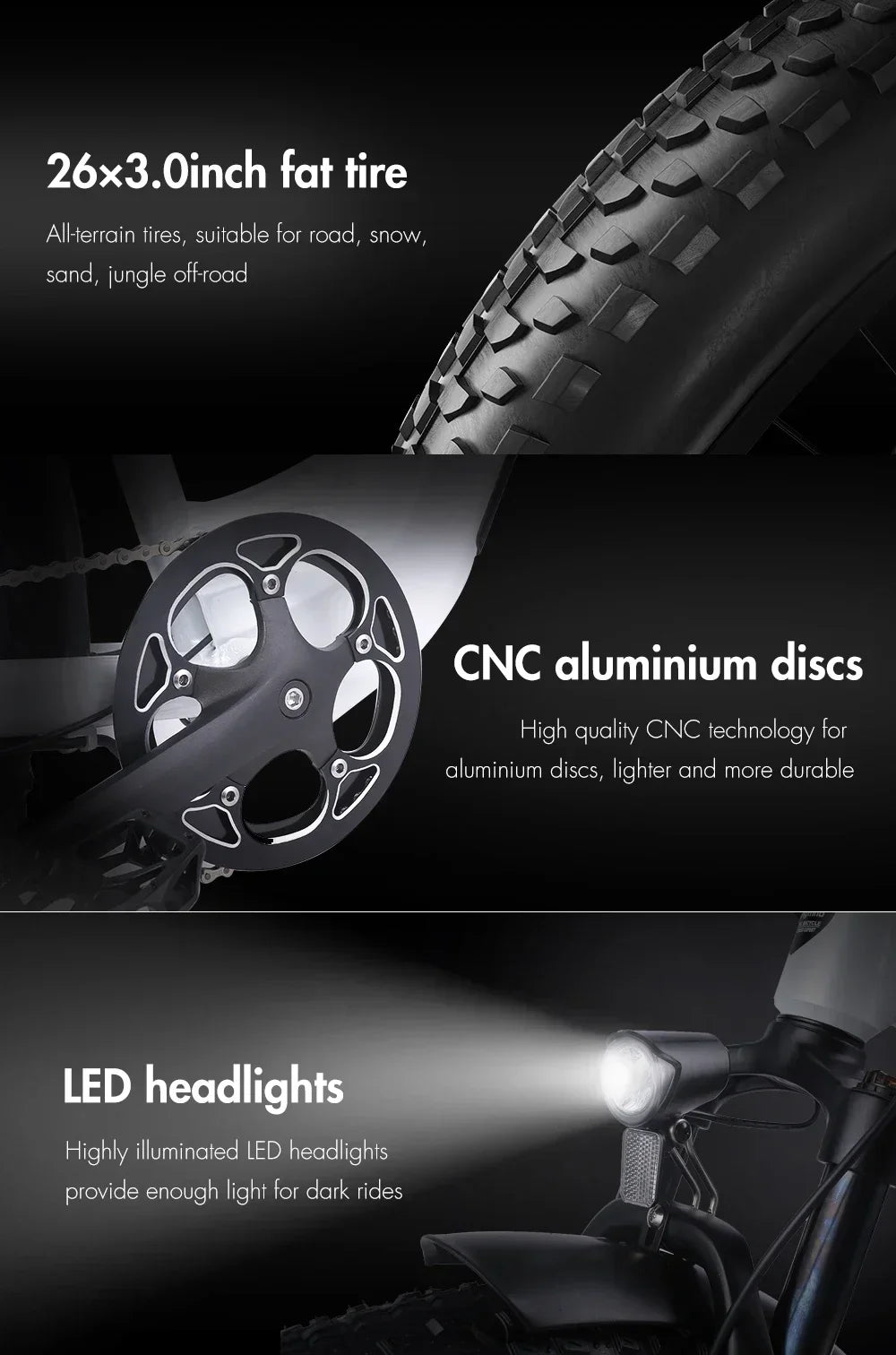Mountain Electric Bike 500W Motor 48V17.5 Lithium battery 26-inch Tire Urban Commuter Electric Bike  Beach Travel E-Bike