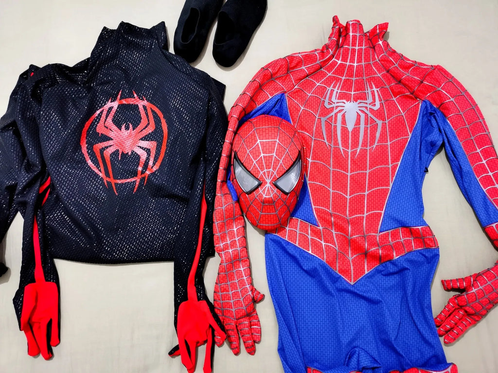 Classic Tobey Spider-Man Costume 1:1 Wearable 3D Toby Spider-Man Jumpsuit with Mask Webs Handmade Cosplay Suit for Coser Gift