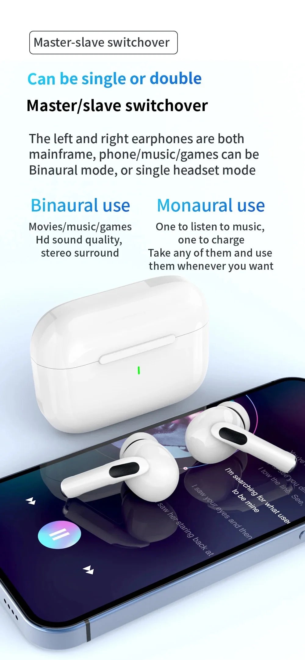 New Air Pro TWS Wireless Bluetooth Earphones Headphones In Ear Earbuds Sports ANC Noise Cancelling Headset for IPhone Android