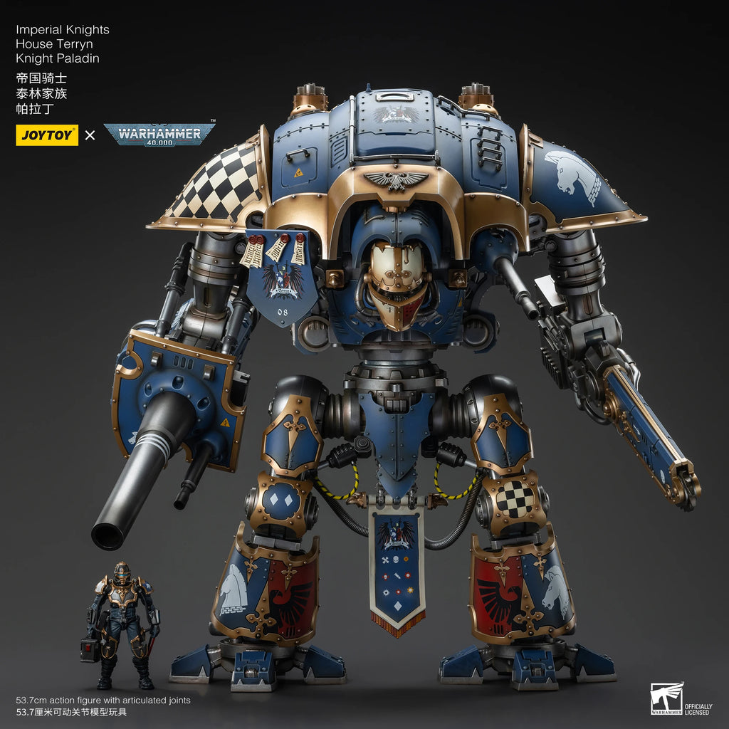 JOYTOY Warhammer 40K 1/18 Imperial Knights House Raven Knight Errant House Terryn Paladin Anime Figures Toys Mech Model