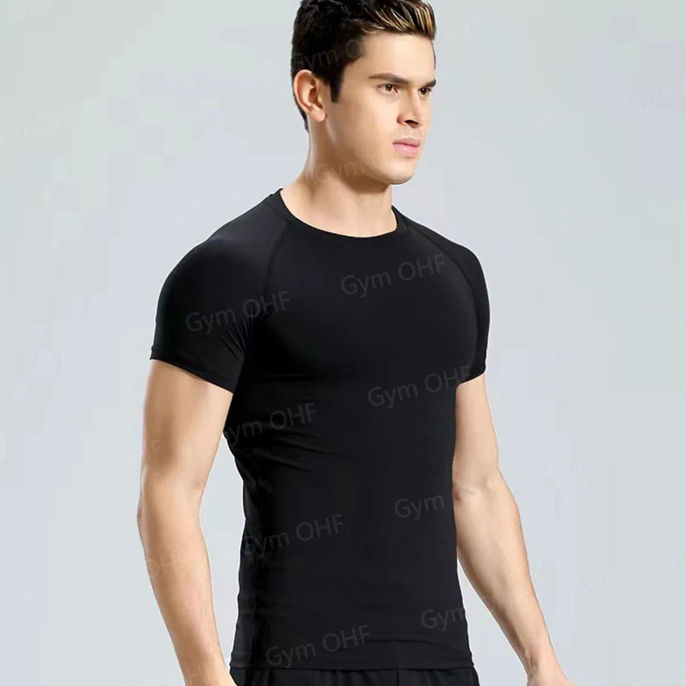 Anime Baki Sport Suits Runing Compression Shirt Shorts Sets Gym Fitness Jogging Training Rashguard Sportwear 2 in 1 Mens