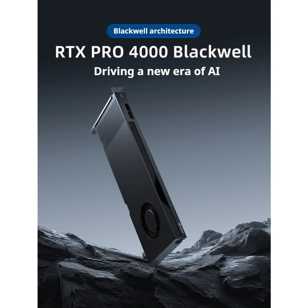 RTX PRO 4000 Blackwell discrete graphics card 24G modeling rendering clips professional graphics