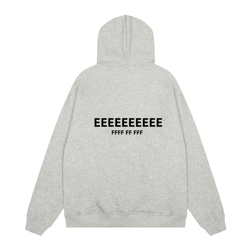 FW25 Double Line Jogging Set Men's Hoodies Luxury Design Front and Rear Silicone Letter Hoodies High Street Couple Pullover Set