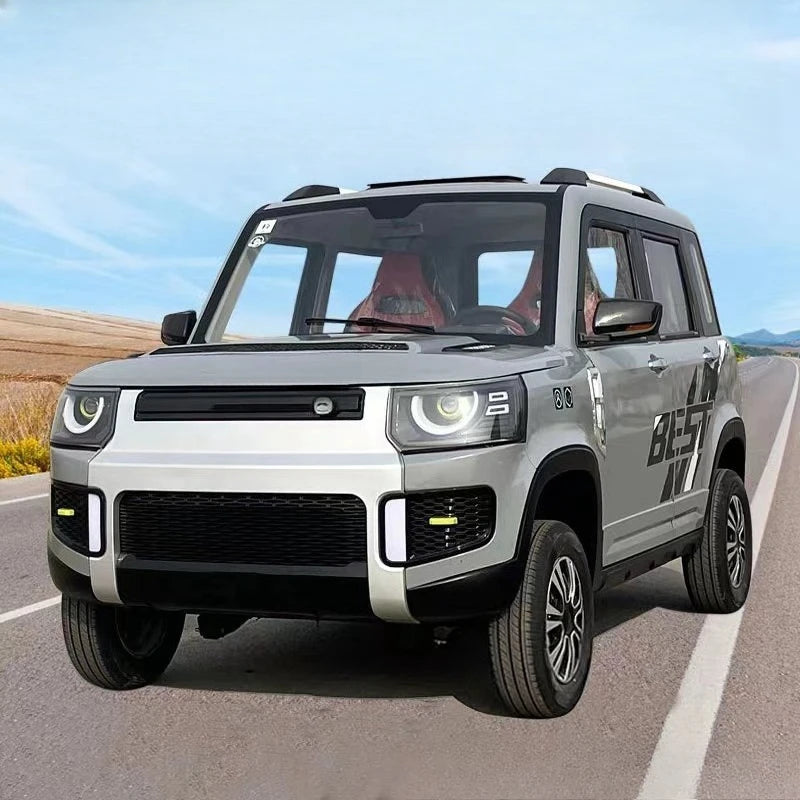 Four-wheeled electric vehicle household old man music adult women low-speed small transport car oil and electricity