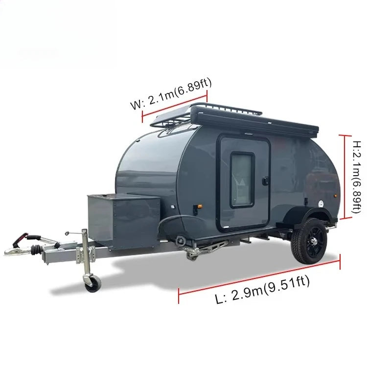 Small Car House Off-road Camping Teardrop  Travel Trailer Caravan Motorhome Camper Van Mini RV Caravan for Sale Malaysia