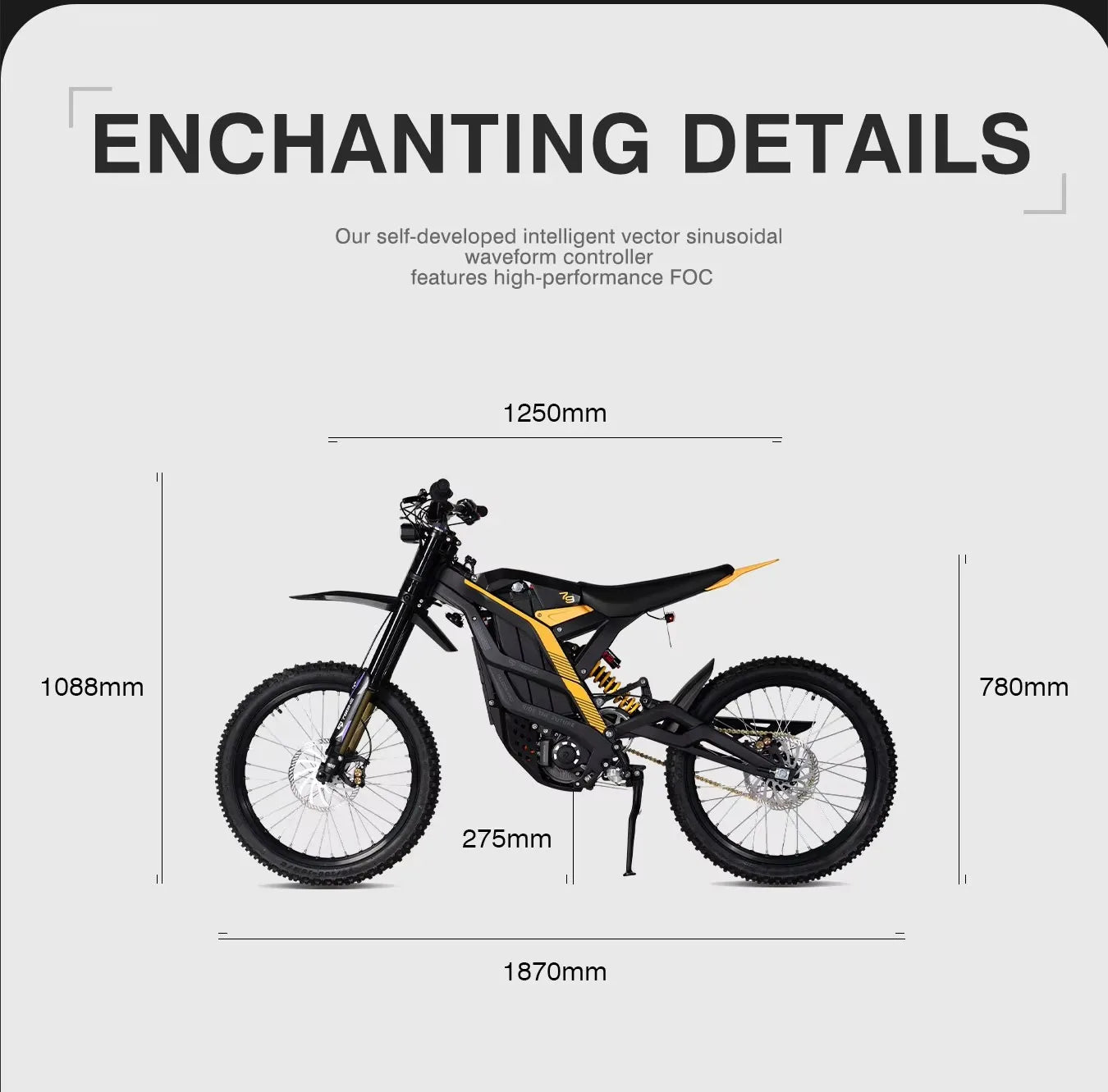UTV&ATVPro for Adult Electric Dirt Bike 72V Motocross Mountain Hilly Road Racing Bike 85km/h Max Speed 120km Range Front/Rear