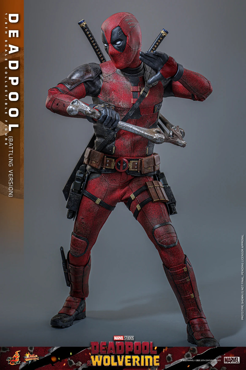 New Original Marvel Deadpool Wolverine MMS782 Battle Damage Version Action Figure Toys Gifts Collection