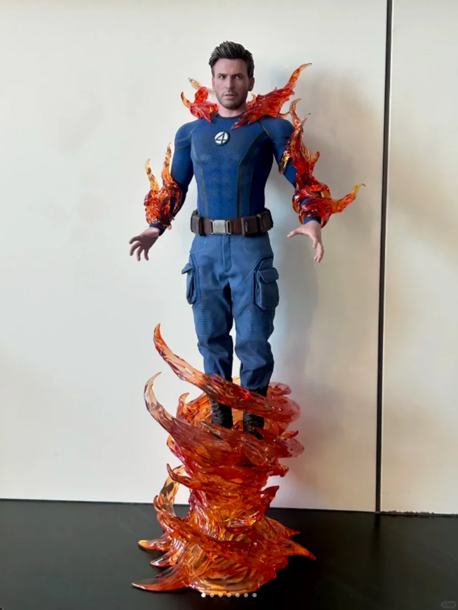 Hottoys MMS789 Marvel Human Torch Action Figure - Collectible Detailed Movie Model Deadpool & Wolverine Adult Collectors Item