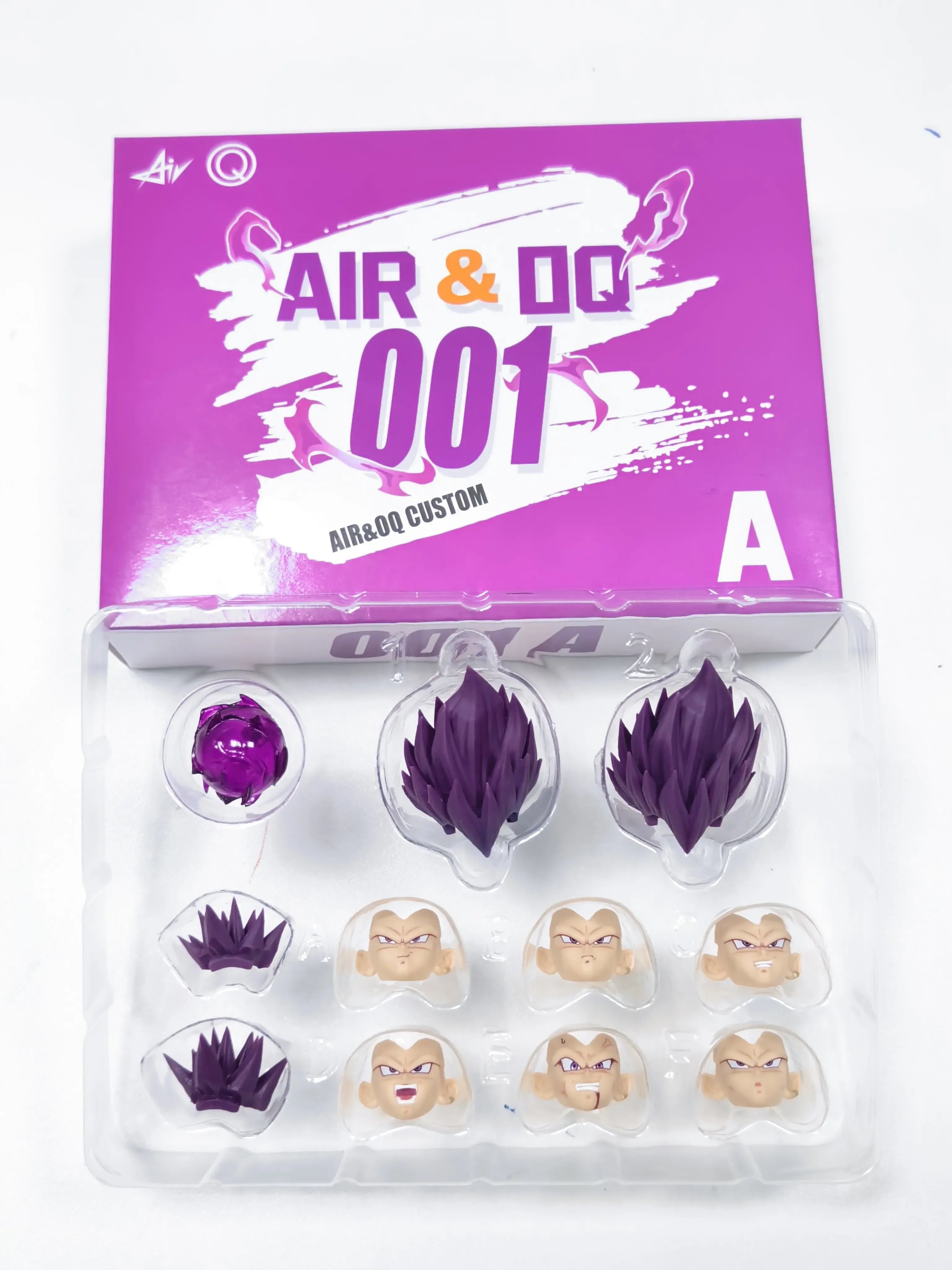 Air&OQ Studio Dragon Ball Z Shf Super Saiyan SSJ Majin Vegeta Custom Heads Head Accessories Action Figures Air&OQ001 A B C Toys
