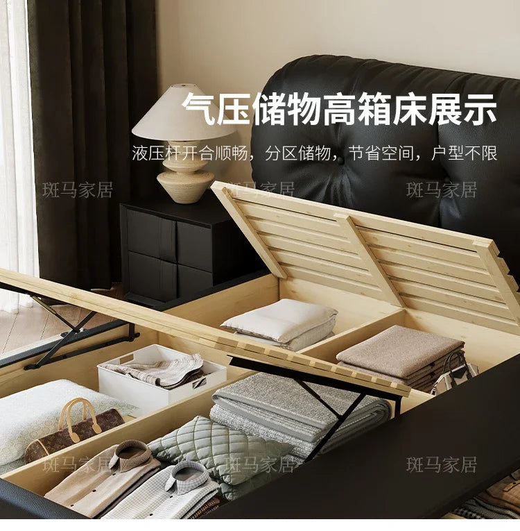 Tall Headboard Double Bed Frame Modern European Style Full Queen Size Bed Frame Bedroom Nightstands Cama De Casal Home Furniture