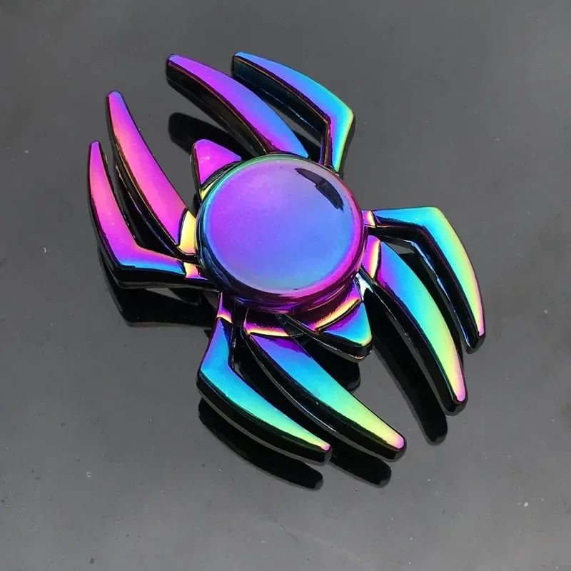 New Rainbow Metal Hand Spinner Focus Toy Ninja Fidget Spinner R188 Bearing Electroplate Stress Relief Toys for Adult Wholesale