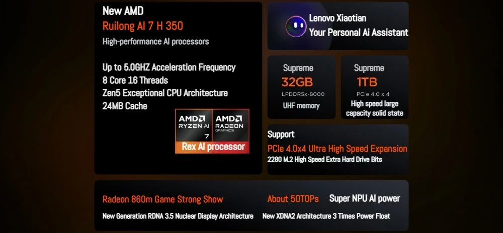 【2025 New】Lenovo Xiaoxin Pro 16 GT AI7-350/860M AI9-365/880M 32G+1TB 16inch 2.8K 120Hz OLED Screen