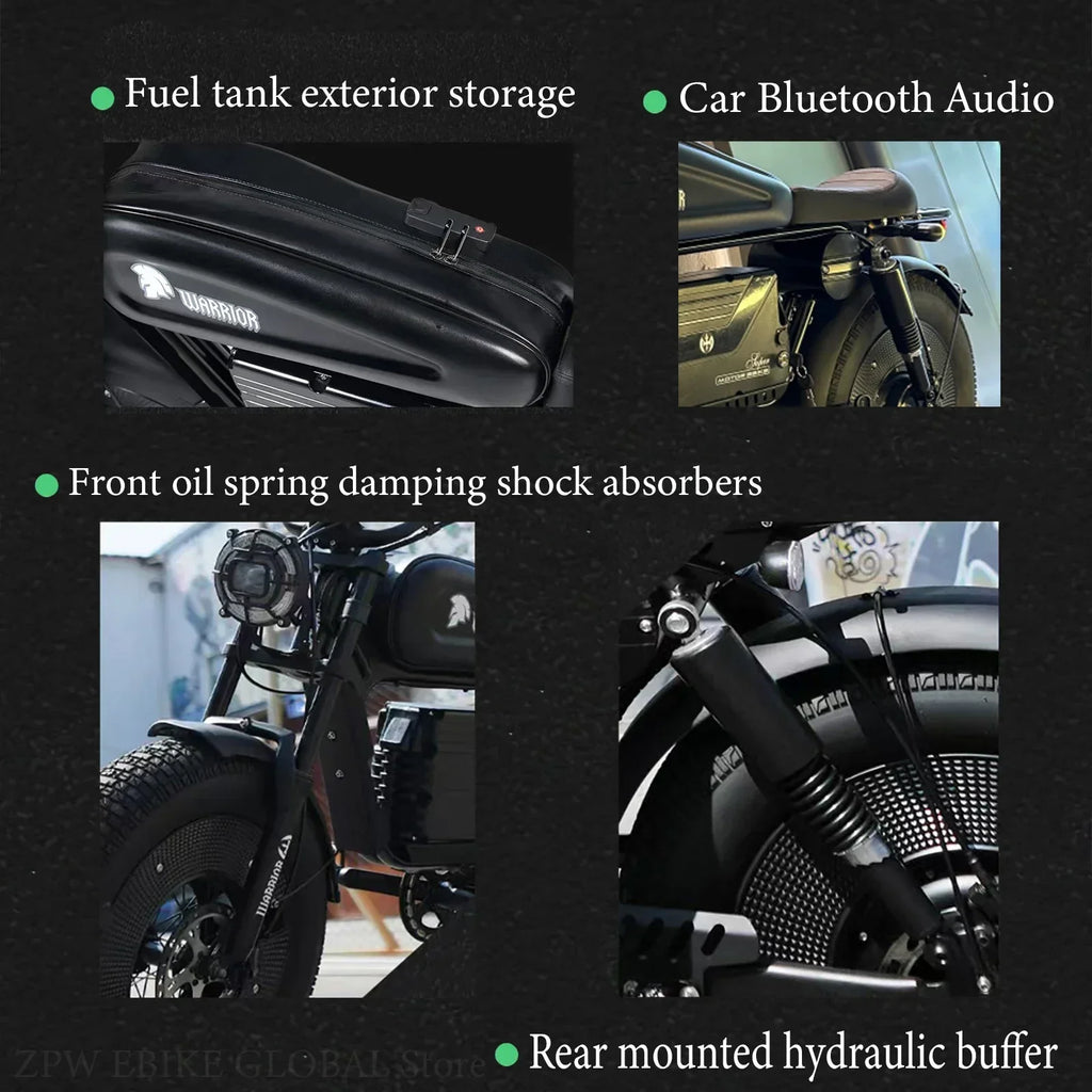 Electric bike himoto 3000W Motor 48V60AH lithium battery adult Off-road Electric Bicycle 20 inch fat tire Hydraulic brake E-bike