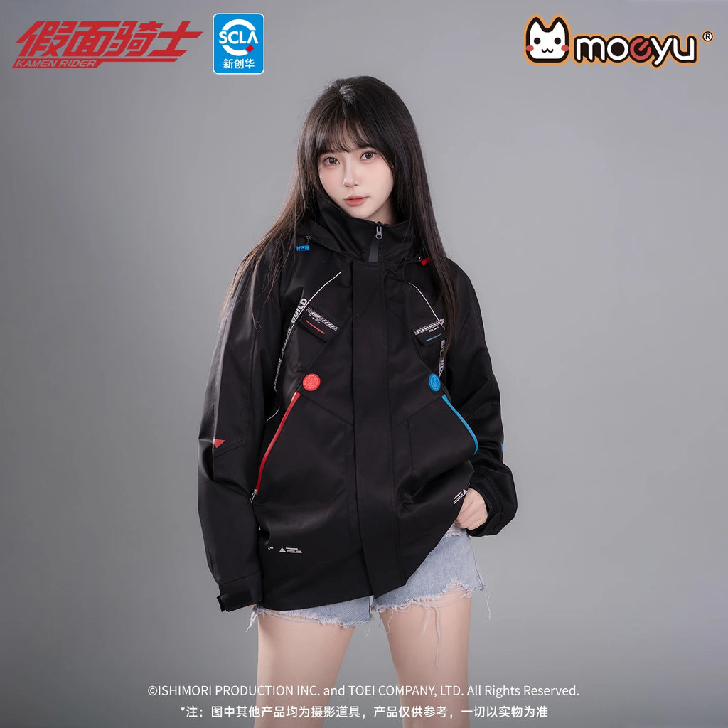 Moeyu KAMEN RIDER BUILD Men Trench Coat Male Jacket Women Clothing Anime Costume Zipper Overcoat Casual Windbreaker Streetwear