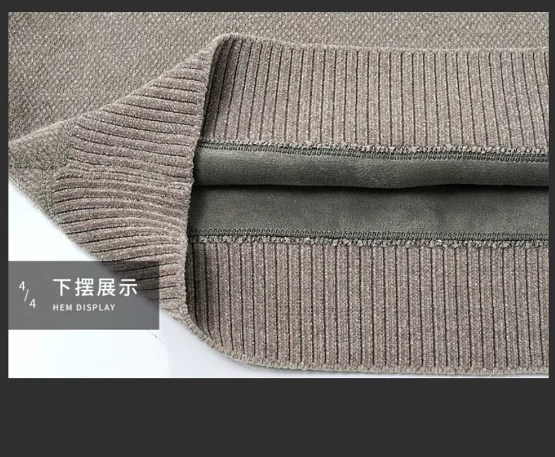 High quality men's round neck knitted sweater autumn winter new Korean style fashion cartoon embroidery thick casual pullover