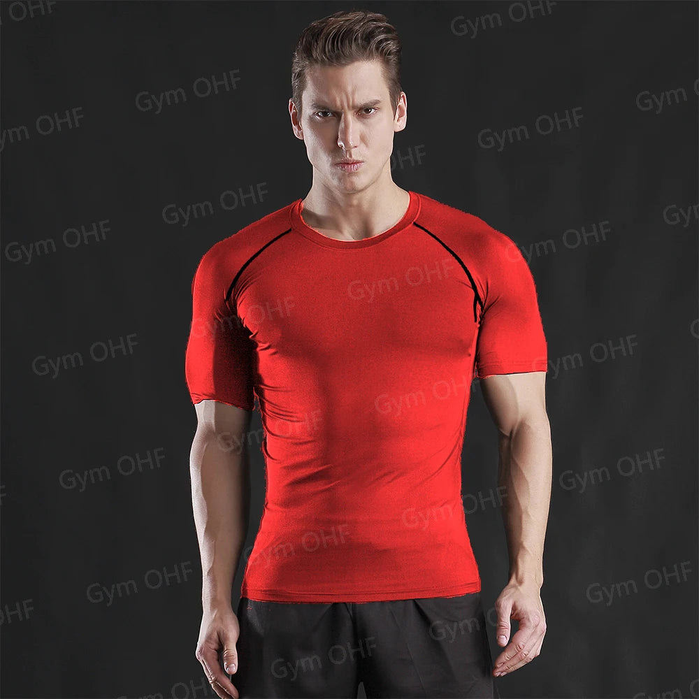 Anime Baki Sport Suits Runing Compression Shirt Shorts Sets Gym Fitness Jogging Training Rashguard Sportwear 2 in 1 Mens