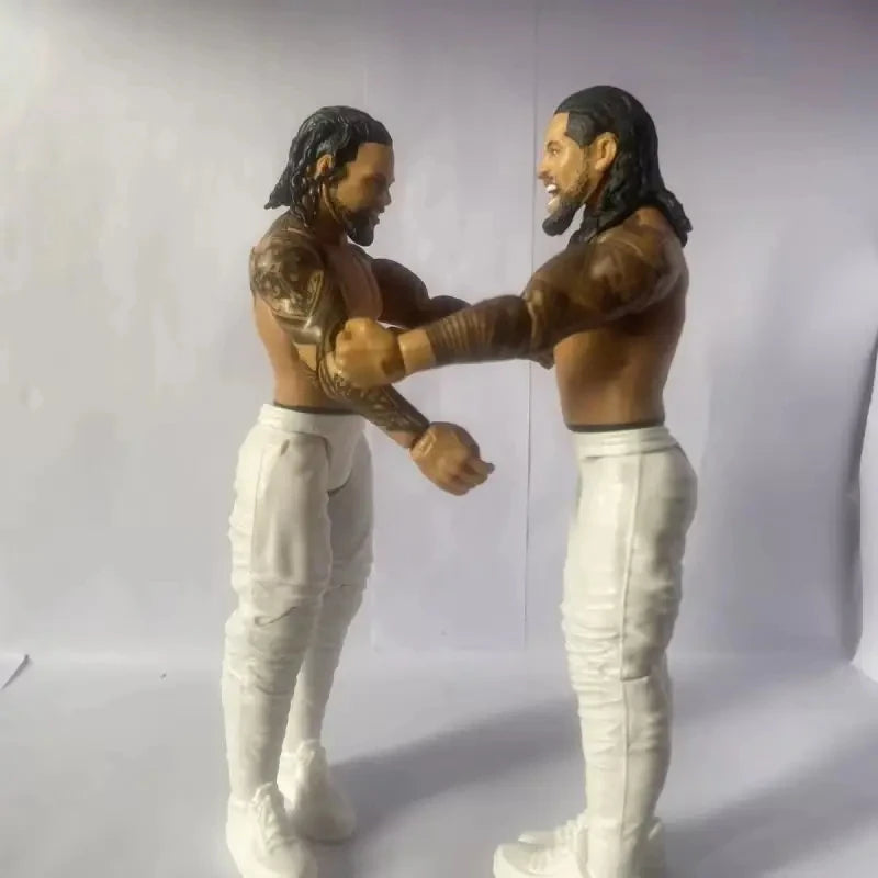 2024 New Hot WWE Figure 16cm Pvc Statue Jimmy Jey Uso The Usso Brothers Fighting Challenge Arena Worlds Wrestling Gladiator Toys